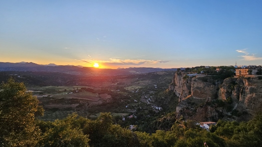 Sonnenuntergang über der Serranía de Ronda