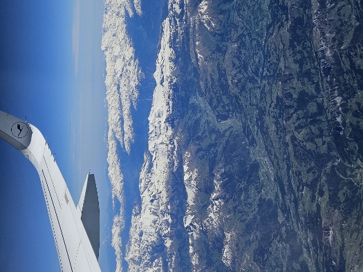 Rückflug - die Alpen von oben
