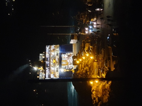 Amorgos - Egialli - der Hafen bei Nacht