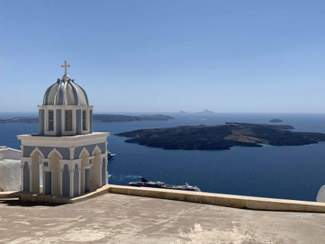 Santorini - Blick vom Rand der Caldera