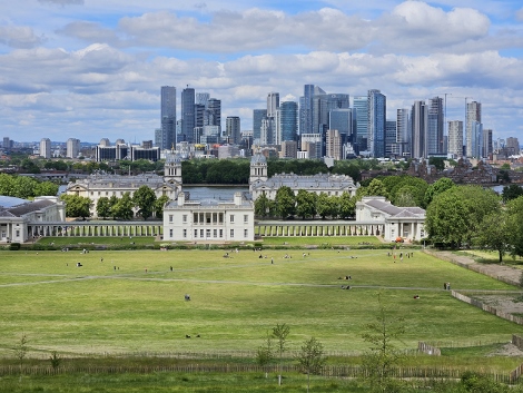 Blick auf Canary Wharf