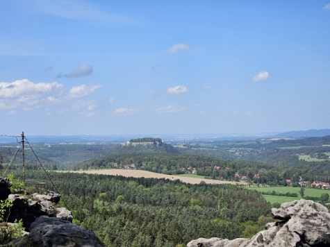 3 Steine Tour - Blick zur Festung Königstein