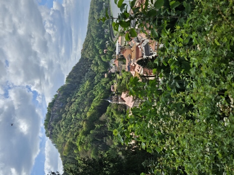 3 Steine Tour - Blick auf Stadt und Festung Königstein