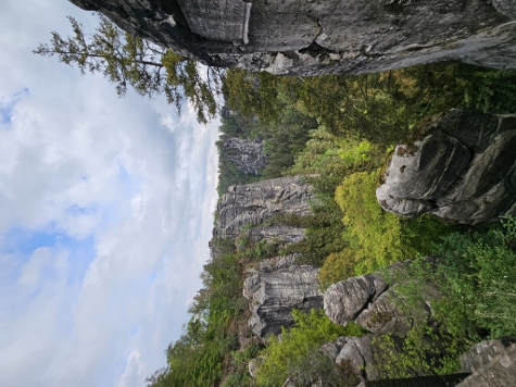 Aufstieg zur Bastei - Kletterparadies