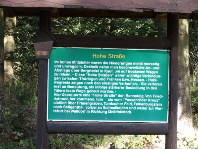 Von Floh-Seligenthal nach Ruhla (Rennsteighof) - Auf der Hohen Straße