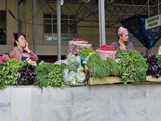 Siyob Bazaar - der größte Markt in Samarkand