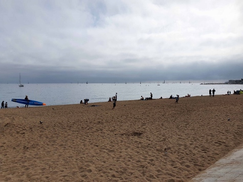 Barcelona im Oktober - am Strand von Barceloneta