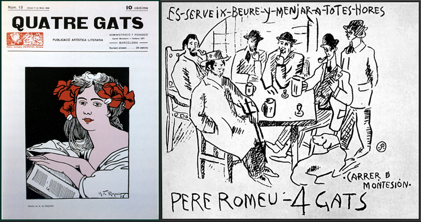 Cover illustration for the_Quatre Gats Art Journal 1899