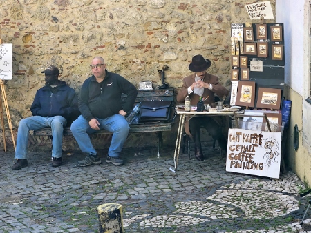 Kaffeemaler und -trinker