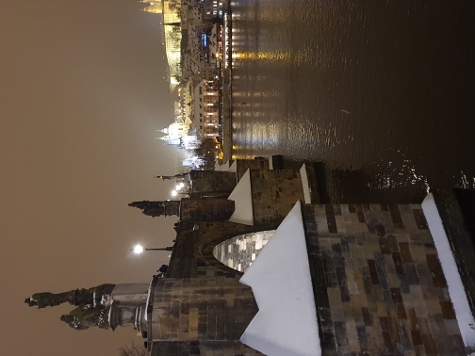 Die Karlsbrücke bei Nacht (Karlův most)