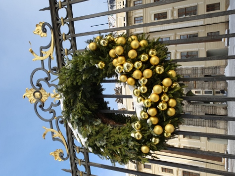 Die Prager Burg - festlich geschmückt